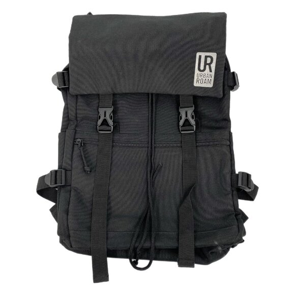 Urban Roam Black Polyester Drawstring Backpack | Medium Size - Picture 1 of 5